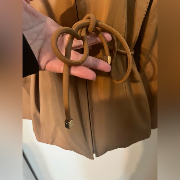 Enzo Angiolini Tan Belted Light Jacket Sz M - Picture 10 of 15